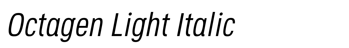 Octagen Light Italic